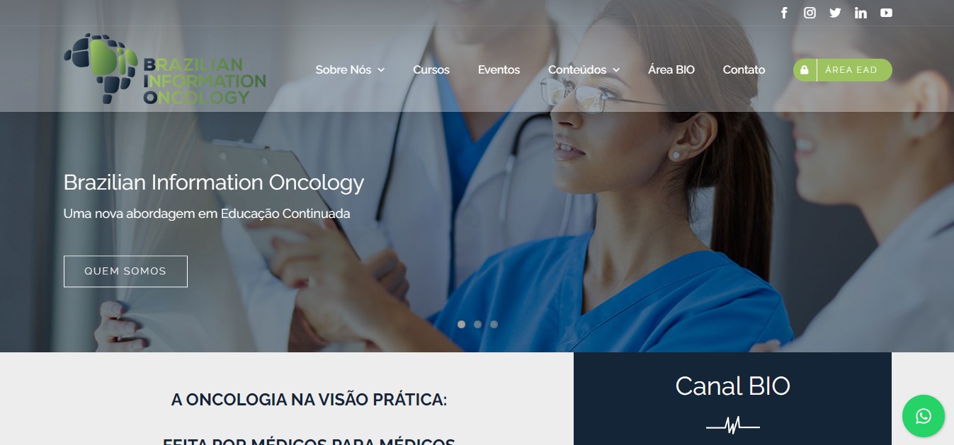 Cliente Brazilian Information Oncology - Plataforma Moodle